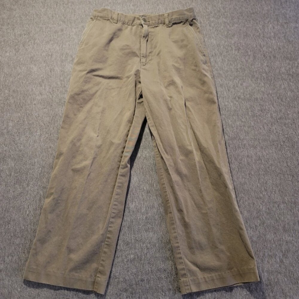 Dockers pants mens 32x30 Men's olive green, wide leg, flat front, relaxed fit